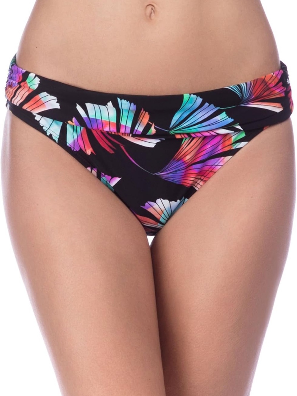 La Blanca Your Number One Fan Banded Hipster Bikini Bottom, Multi color